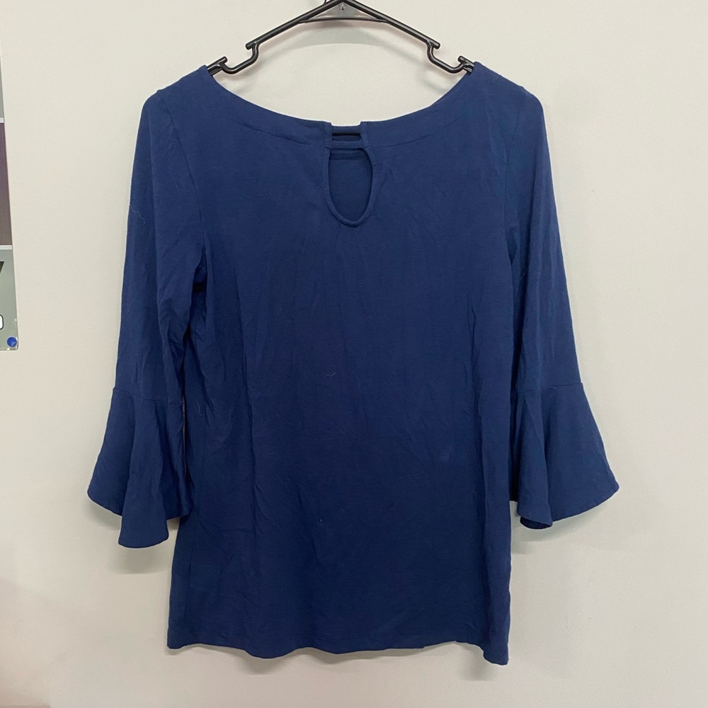 Lily Pulitzer blue flare sleeve shirt size xs